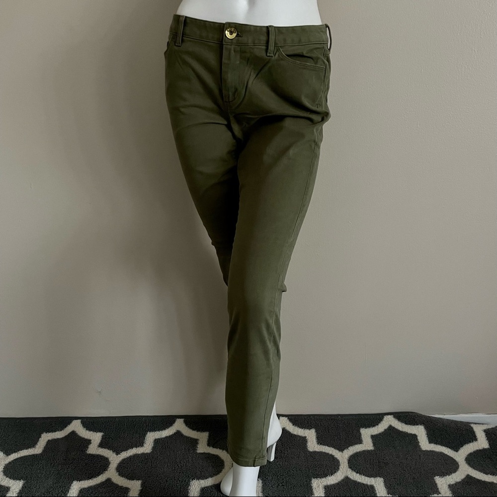 Banana Republic Military Green Skinny Ankle Jeans
